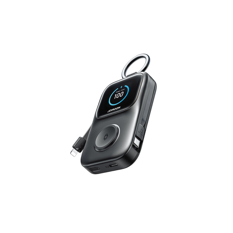 Ārējā baterija JRW19 5000mAh Powerbank with 5W Wireless Watch Black