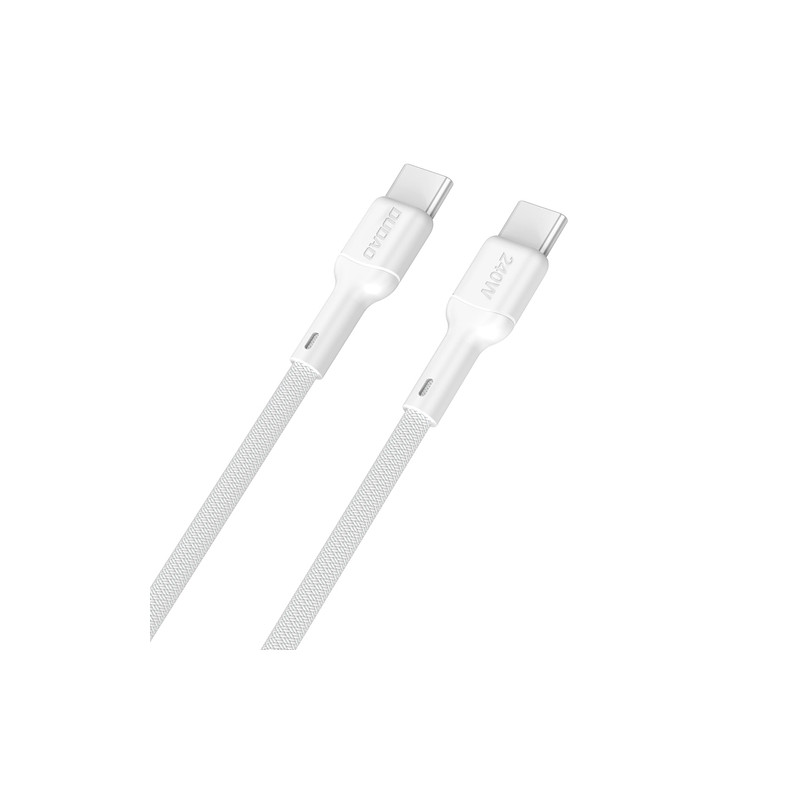 Kabelis Dudao L9C Max 240W PD USB-C - USB-C 2m White