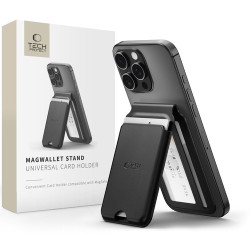 Viedtālruņa karšu kabatiņa MagWallet Stand MagSafe Black