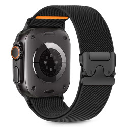 Viedpulksteņa siksniņa Apple Nylon Clasp for Apple Watch Black