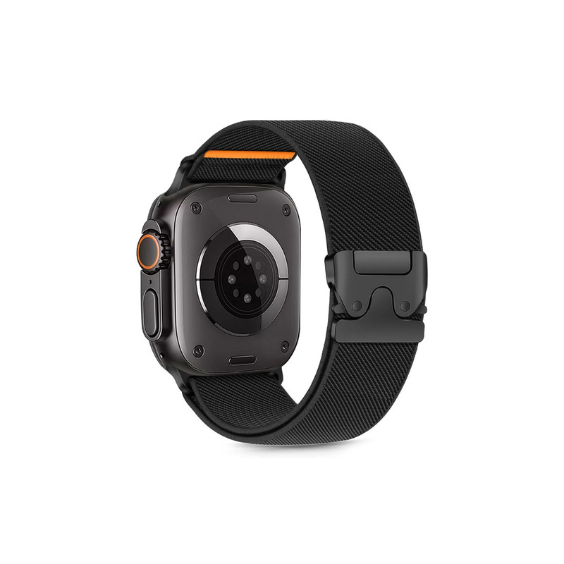 Viedpulksteņa siksniņa Apple Nylon Clasp for Apple Watch Black
