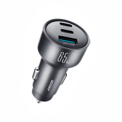 Auto lādētājs JR-CCN19 65W 3-in-1 car charger Dark grey