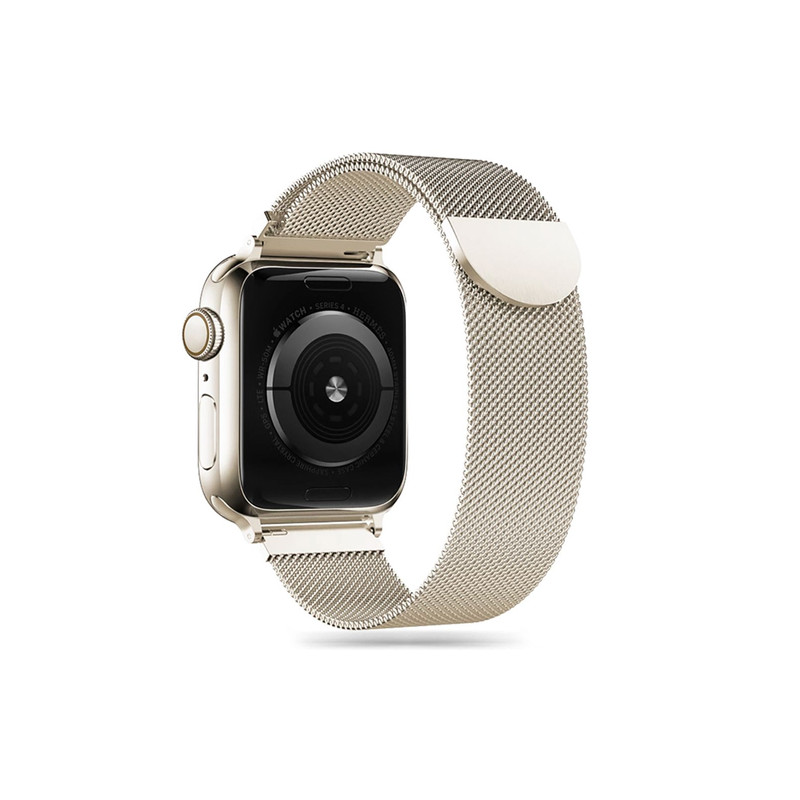 Viedpulksteņa siksniņa MilaneseBand Apple Watch 38 / 40 / 41 mm Beige