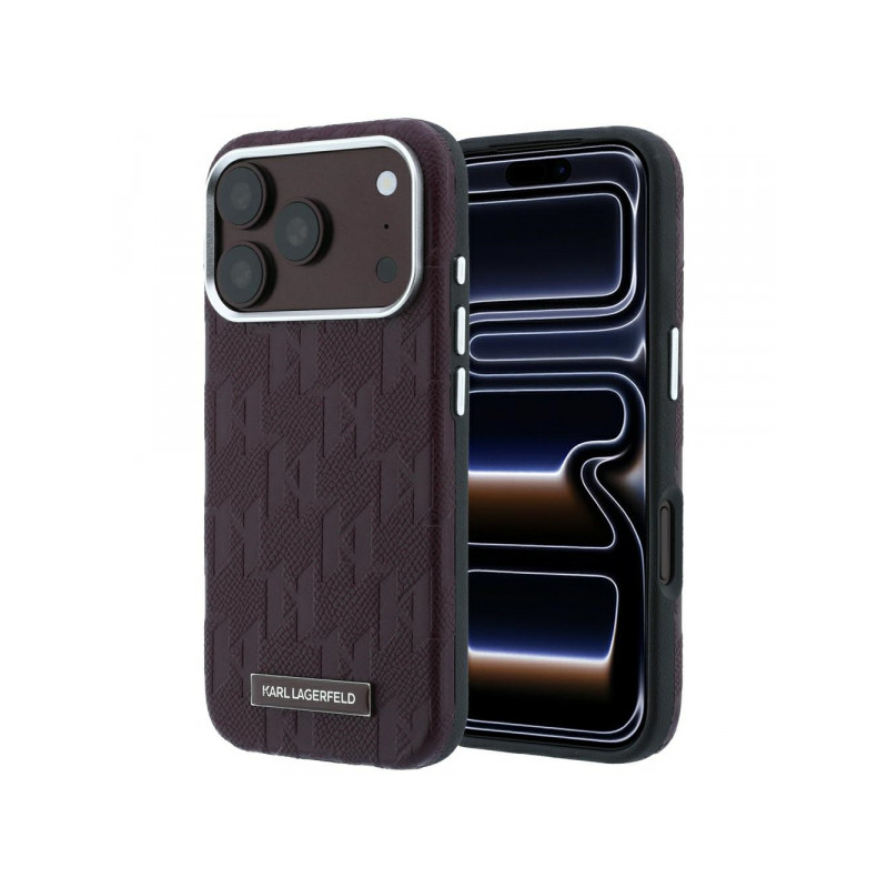 Viedtālruņa aizmugurējais vāciņš Apple iPhone 18 Pro Monogram Dark Red