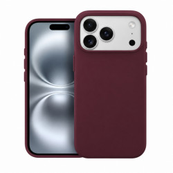 Viedtālruņa aizmugurējais vāciņš Apple iPhone 18 Pro Silicone Case Mag MF Burgundy