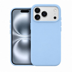 Viedtālruņa aizmugurējais vāciņš Apple iPhone 18 Pro Silicone Case Mag MF Light Blue