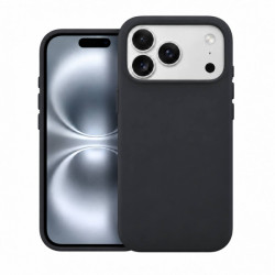 Viedtālruņa aizmugurējais vāciņš Apple iPhone 18 Pro Silicone Case Mag MF Black