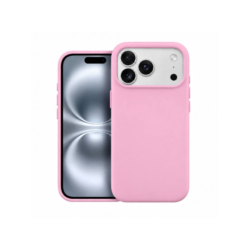 Viedtālruņa aizmugurējais vāciņš Apple iPhone 18 Pro Silicone Case Mag MF Light Pink