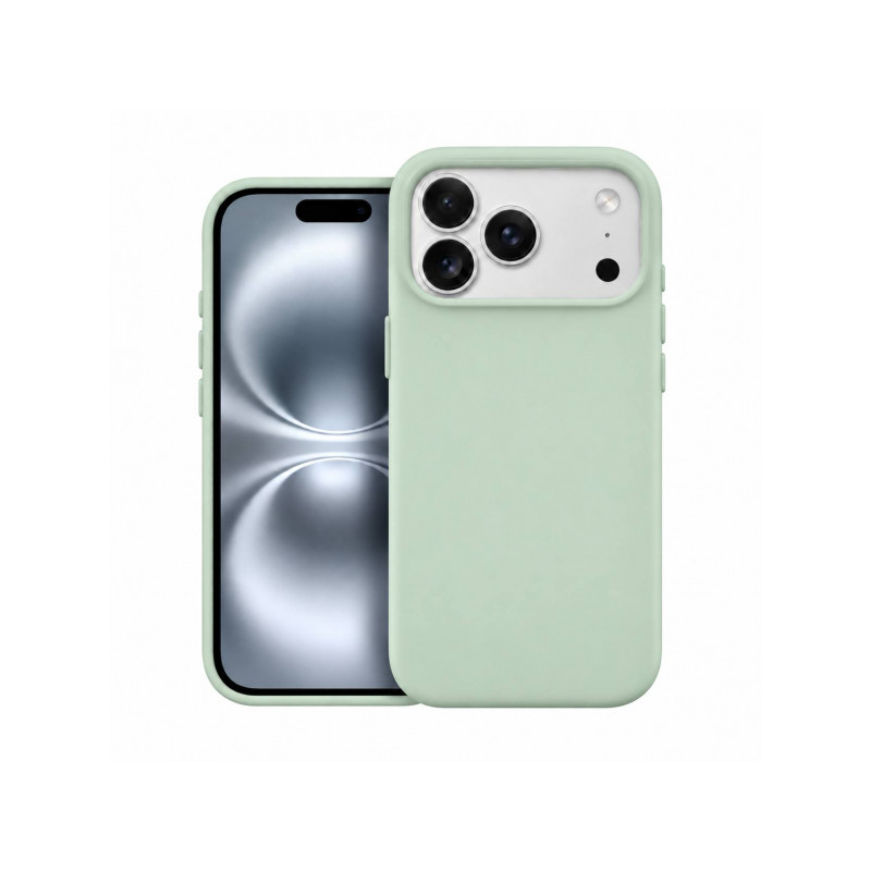 Viedtālruņa aizmugurējais vāciņš Apple iPhone 17 Silicone Case Mag MF Light Green