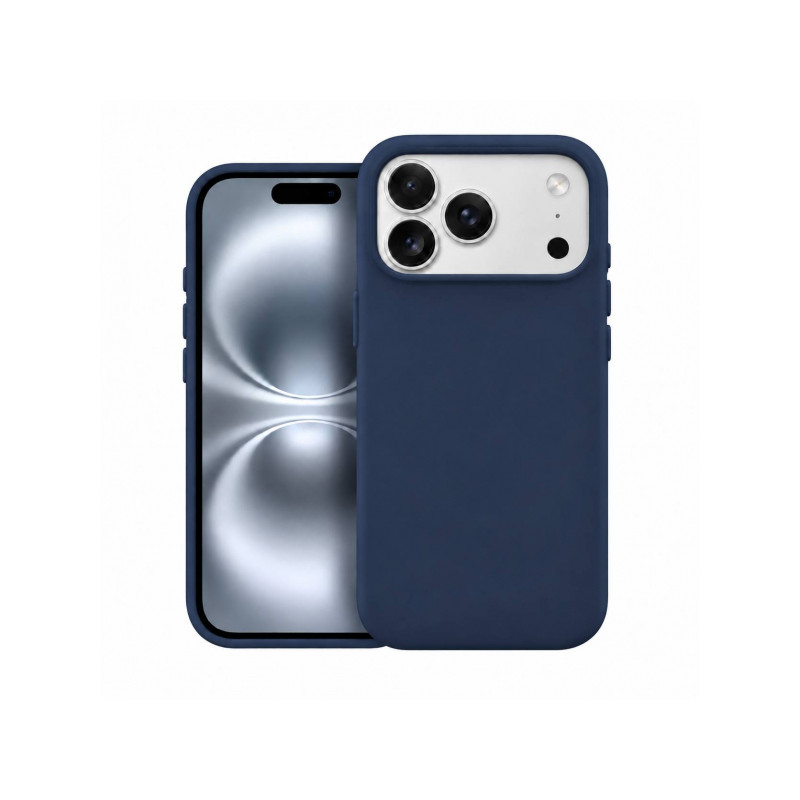 Viedtālruņa aizmugurējais vāciņš Apple iPhone 18 Pro Silicone Case Mag MF Dark Blue