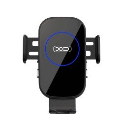 Universal Car holder WX022 with wireless charger black 15W Melns