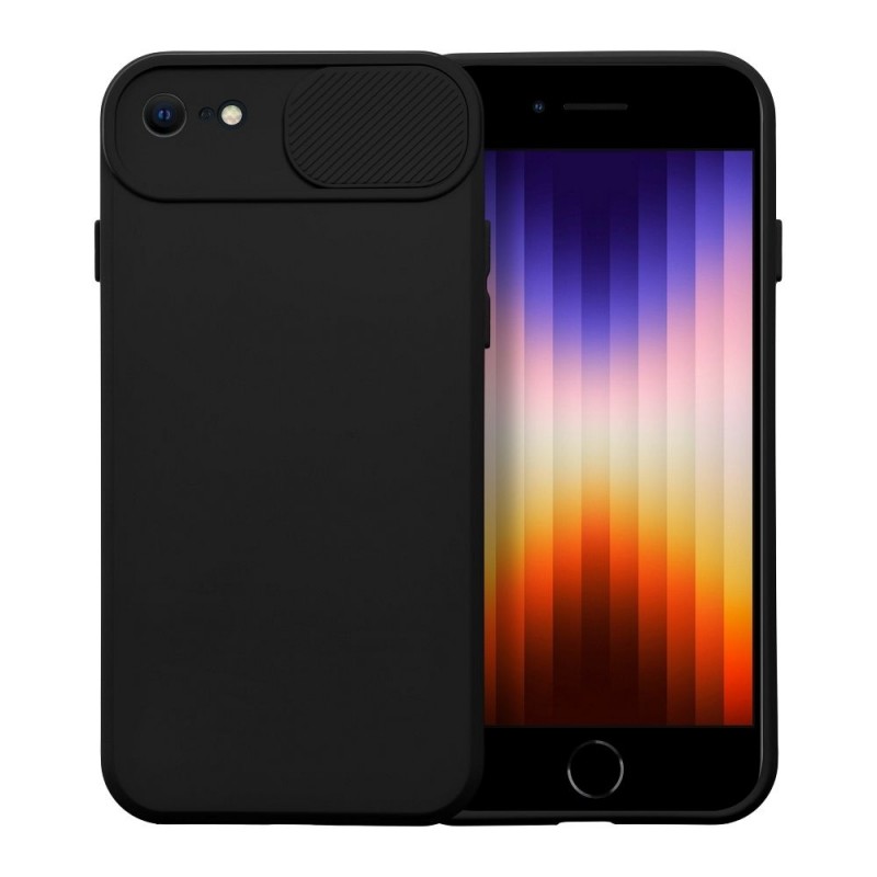 Viedtālruņa aizmugurējais vāciņš Apple iPhone 7 / 8 / SE 20 / SE 22 Camshield Slide Black
